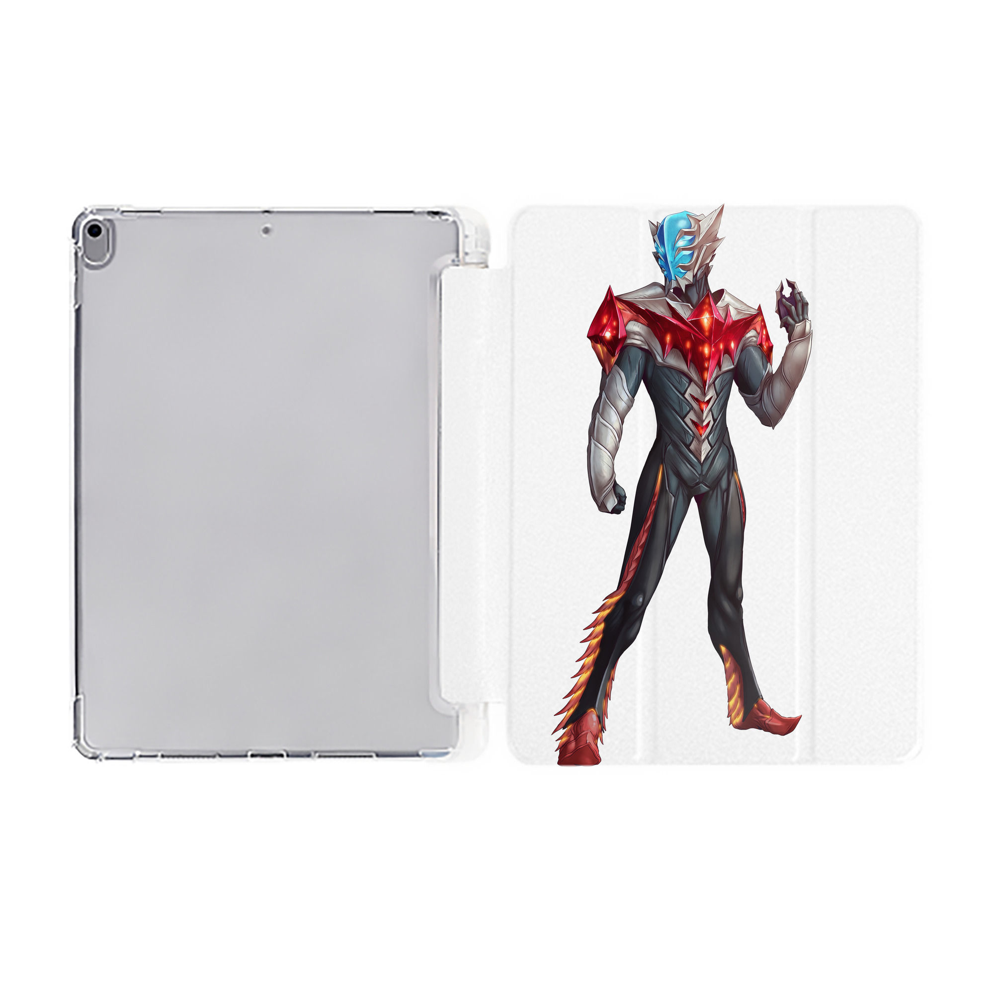 （画像用） ウルトラマン Ultraman IPad ケース ペン収納付き 三つ折りスタンド PUレザー×シリコン 対応機種9.5/10.5/10.9インチ